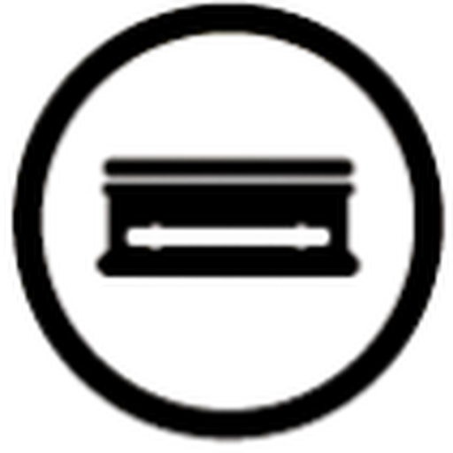 Funeral cover icon - coffin symbol